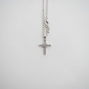Rhinestone Cross Pendant Necklace